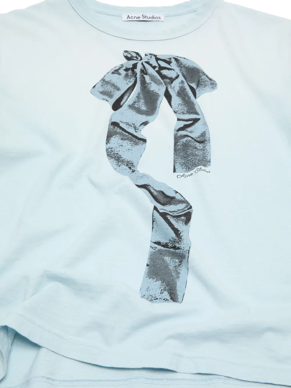 Acne Studios T-shirt met lintprint Blauw