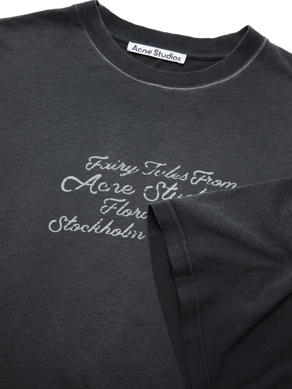 Acne Studios T-shirt met print Zwart