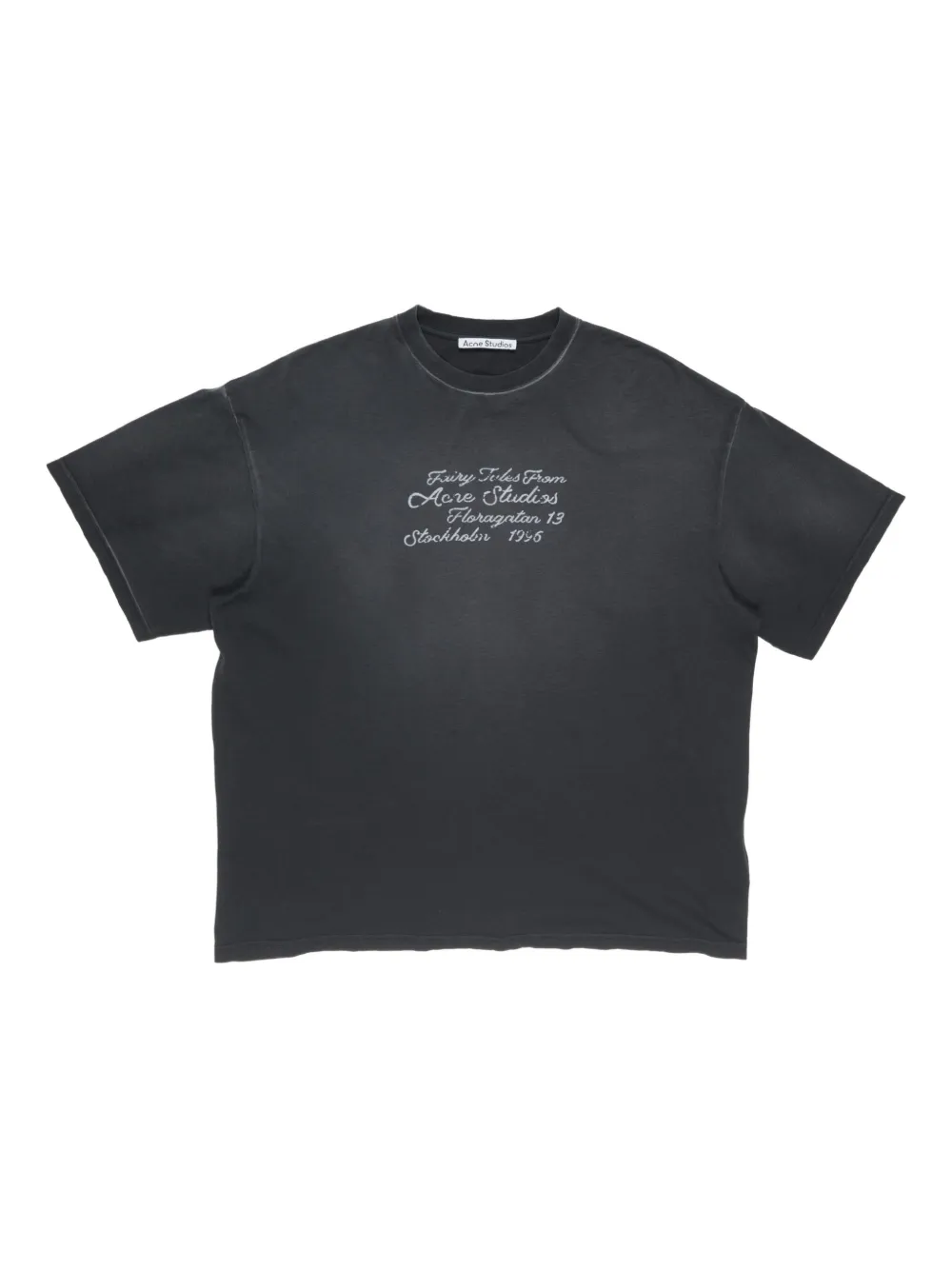 Acne Studios letter-print cotton T-shirt | Black | Image 1