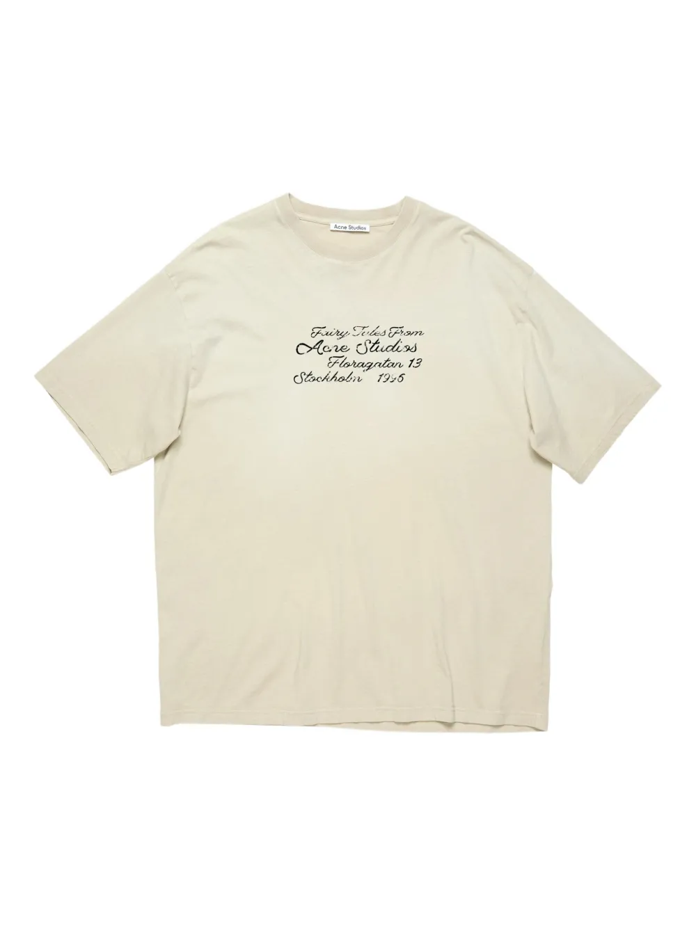 Acne Studios T-shirt met grafische print Beige