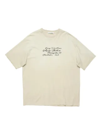 Acne Studios グラフィック Tシャツ | ニュートラル | FARFETCH JP