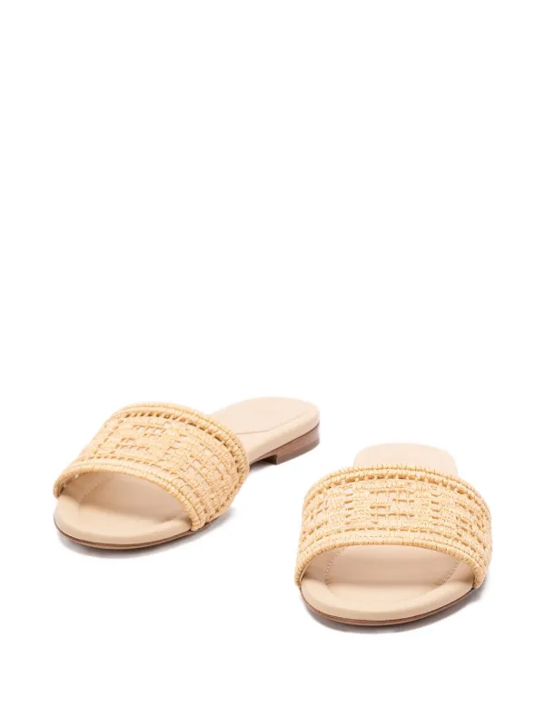 【関税&送料込】Fendi Raffia Sunshine Slippers Fendi RAFFIA FENDI SUNSHINE SLIPPERS - Slippers - BeyondStyle