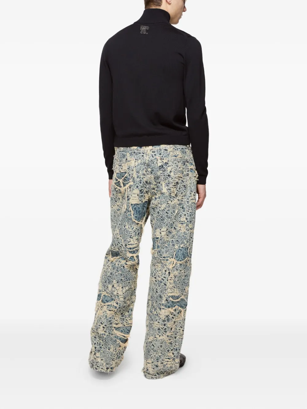 Acne Studios high-neck zip-up cardigan Zwart