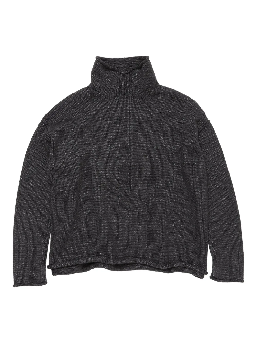 Acne Studios embroidered-logo high-neck sweater | Grey | Image 1