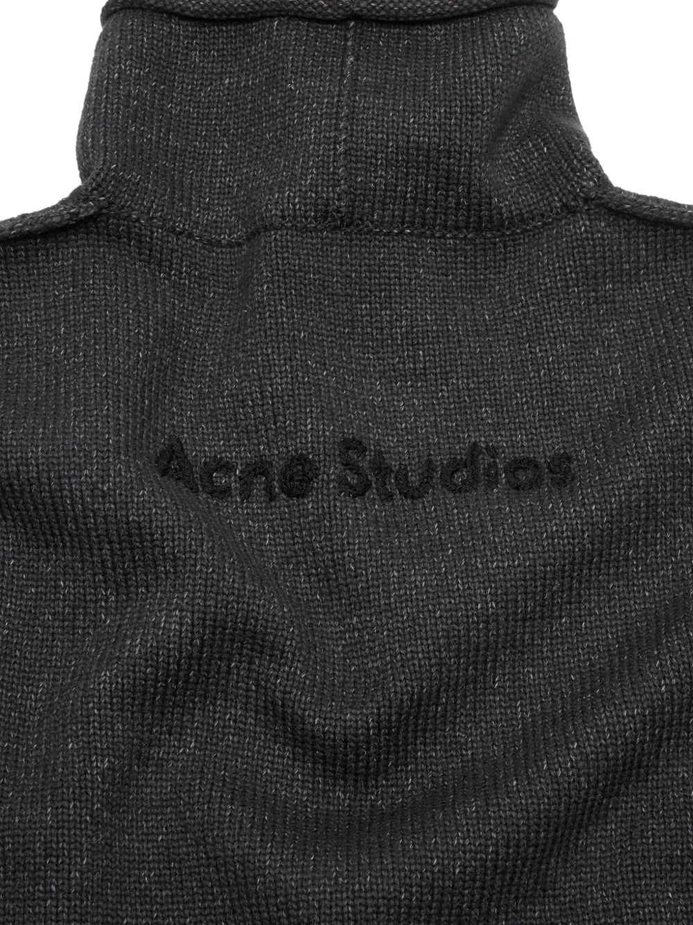 Acne Studios Sweater met hoge hals en geborduurd logo Grijs