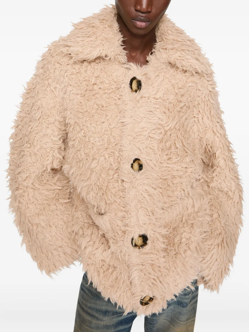 Acne Studios Oversized Cardigan In Neutral