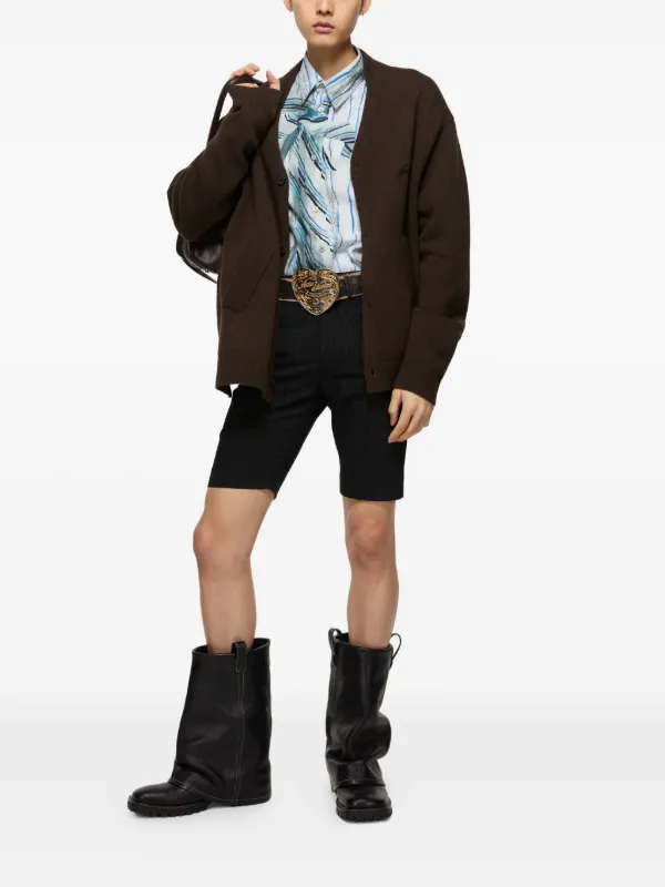 Acne Studios ロゴ カーディガン | ブラウン | FARFETCH JP