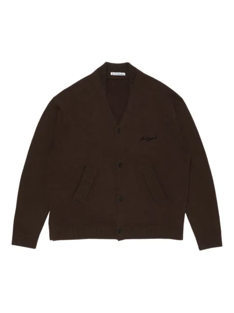 Acne Studios embroidered-logo buttoned cardigan