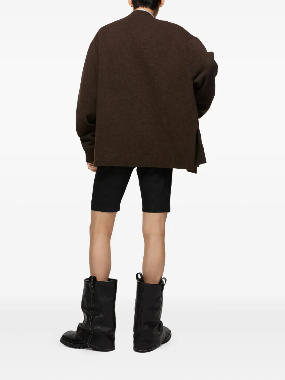 Acne Studios Vest met knopen en geborduurd logo Bruin