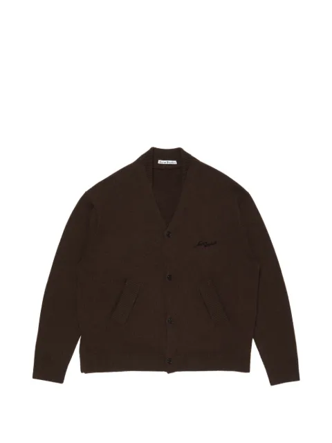 Acne Studios embroidered-logo buttoned cardigan