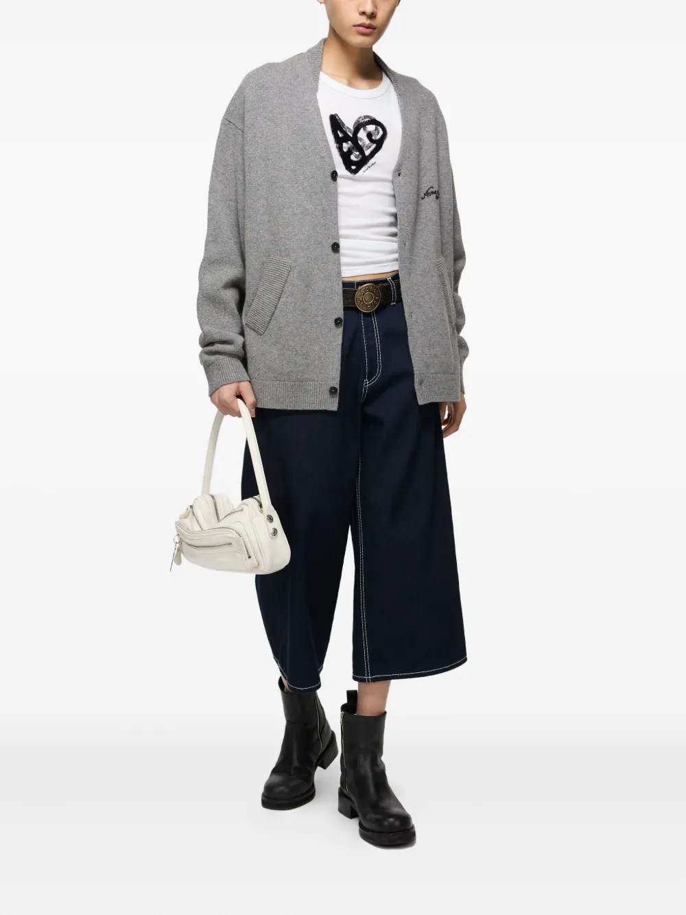 Acne Studios embroidered button cardigan | Cardigans | Image 2