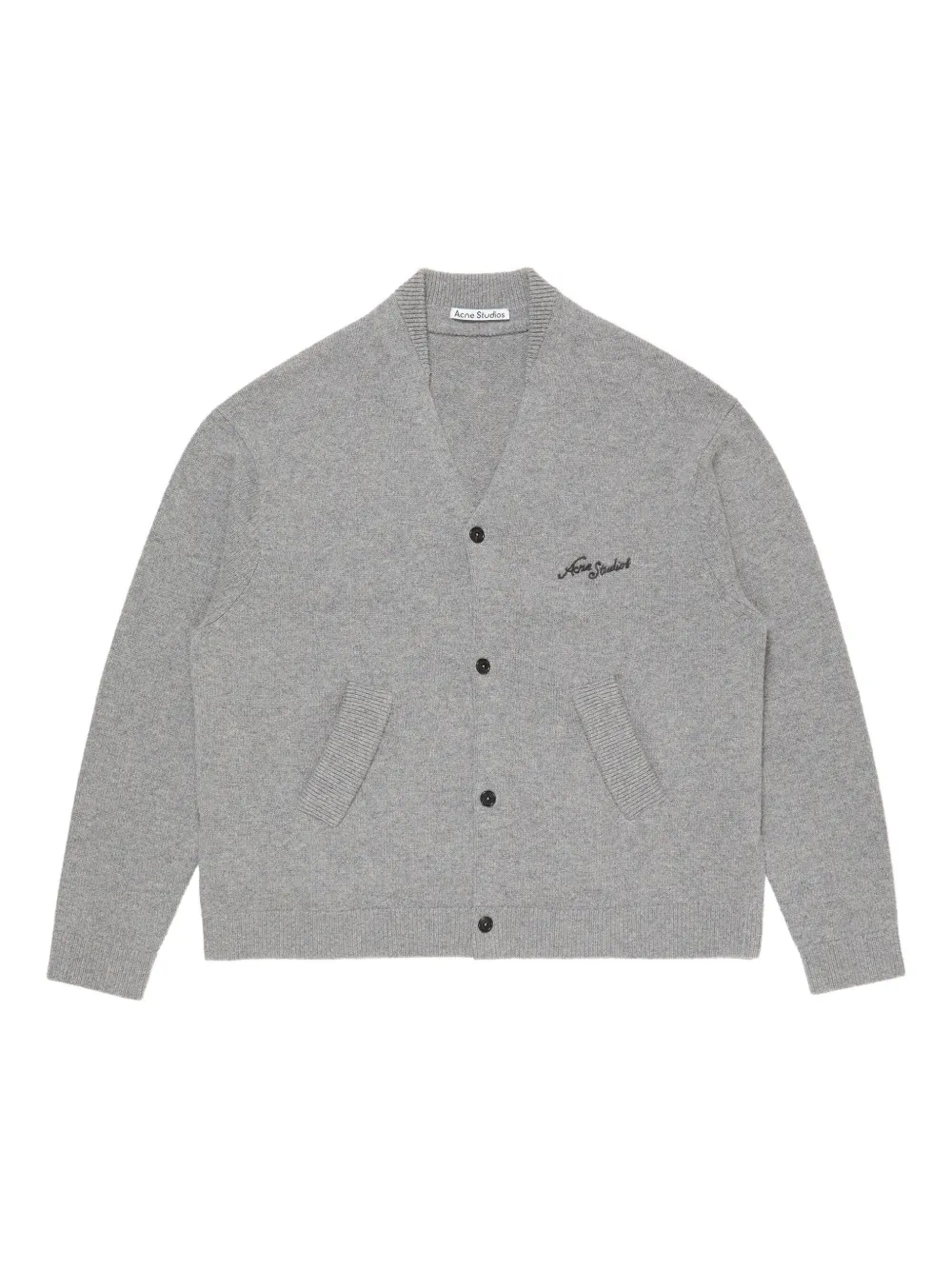 Acne Studios embroidered button cardigan | Grey | Image 1