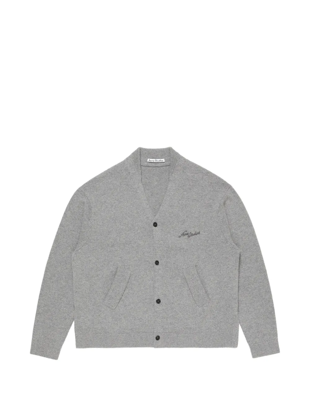 Acne Studios embroidered button cardigan - Grigio