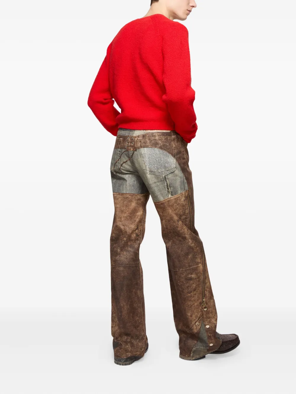 Acne Studios pocket-detail crew-neck sweater Rood