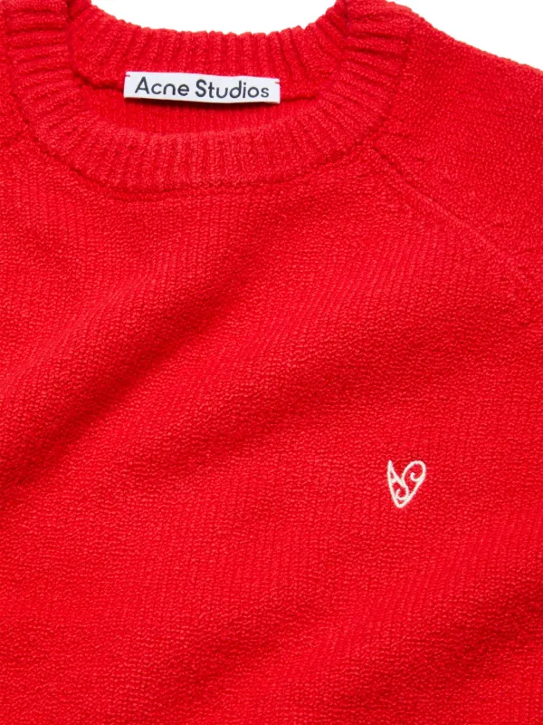 Acne Studios pocket-detail crew-neck Sweater | Red | FARFETCH CA