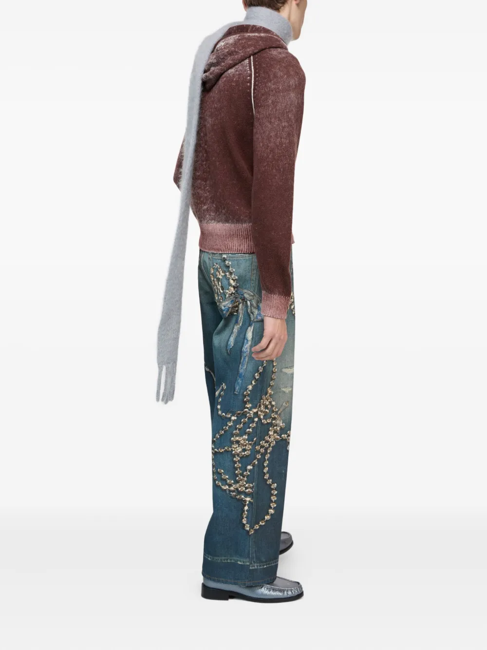 Acne Studios Hoodie met rits Bruin