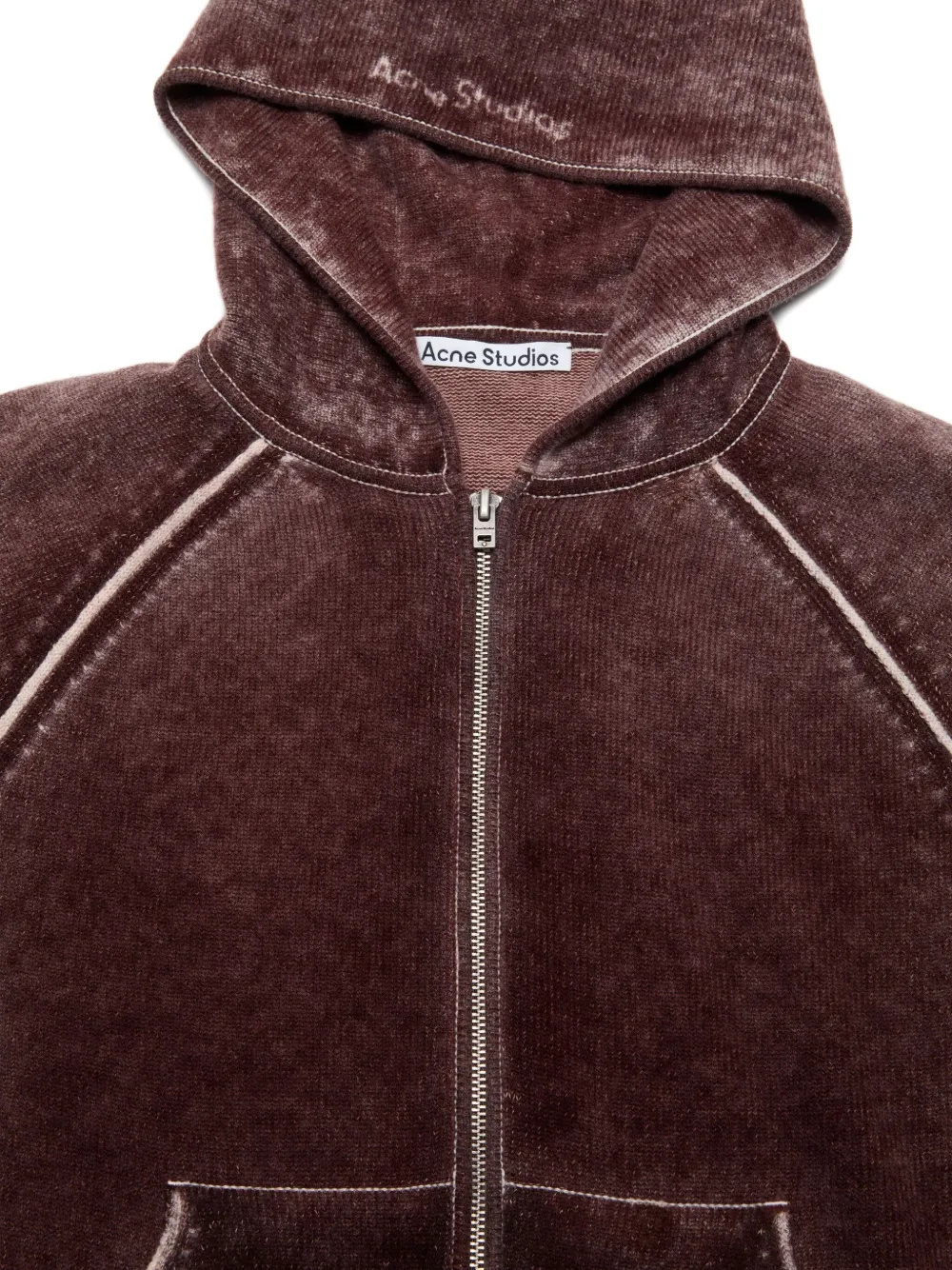 Acne Studios Hoodie met rits Bruin