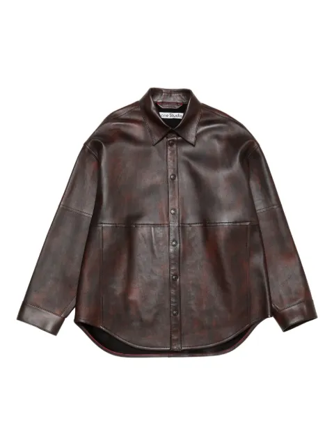 Acne Studios leather shirt jacket
