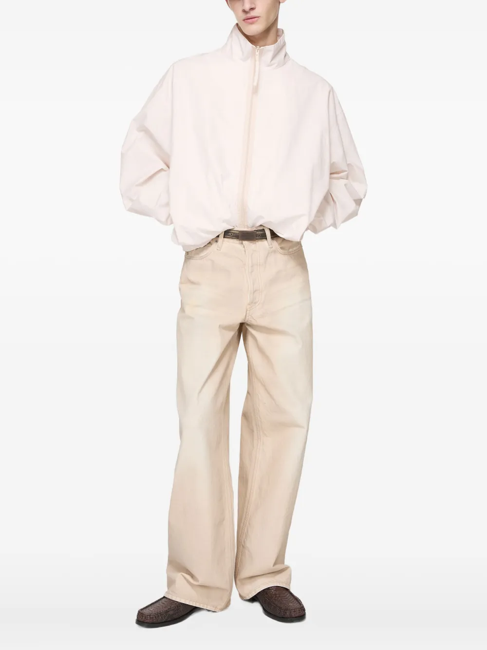 Acne Studios puff-sleeve zip-up jacket | Neutrals | Image 1