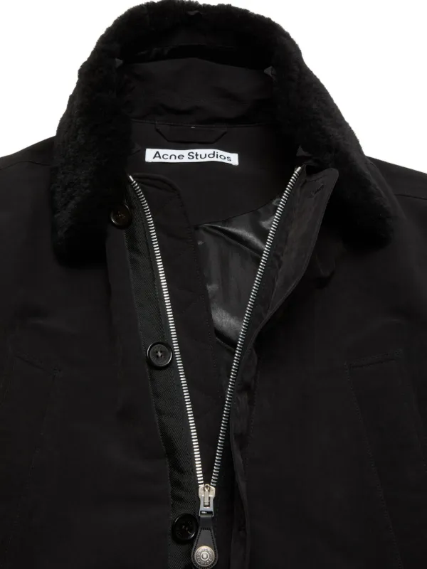 Acne Studios シアリングカラー ボンバージャケット | ブラック