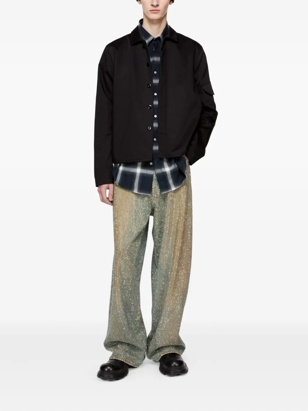 Acne Studios Jack met knoopsluiting Zwart