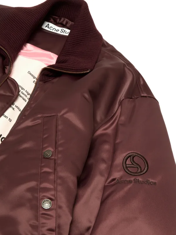 Acne Studios satin-finish Bomber Jacket | Red | FARFETCH