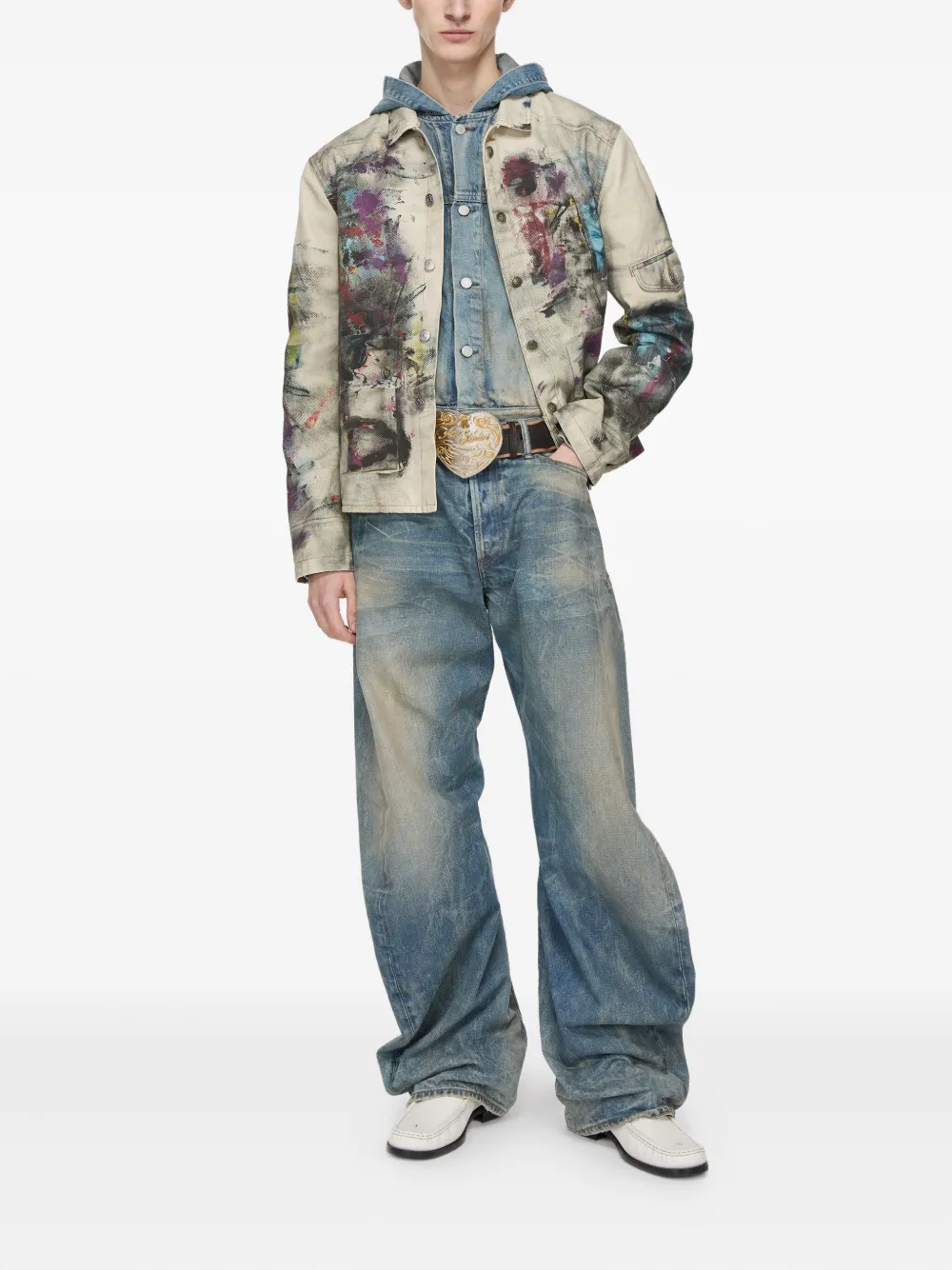 Acne Studios paint-splattered denim jacket | Denim Jackets | Image 2