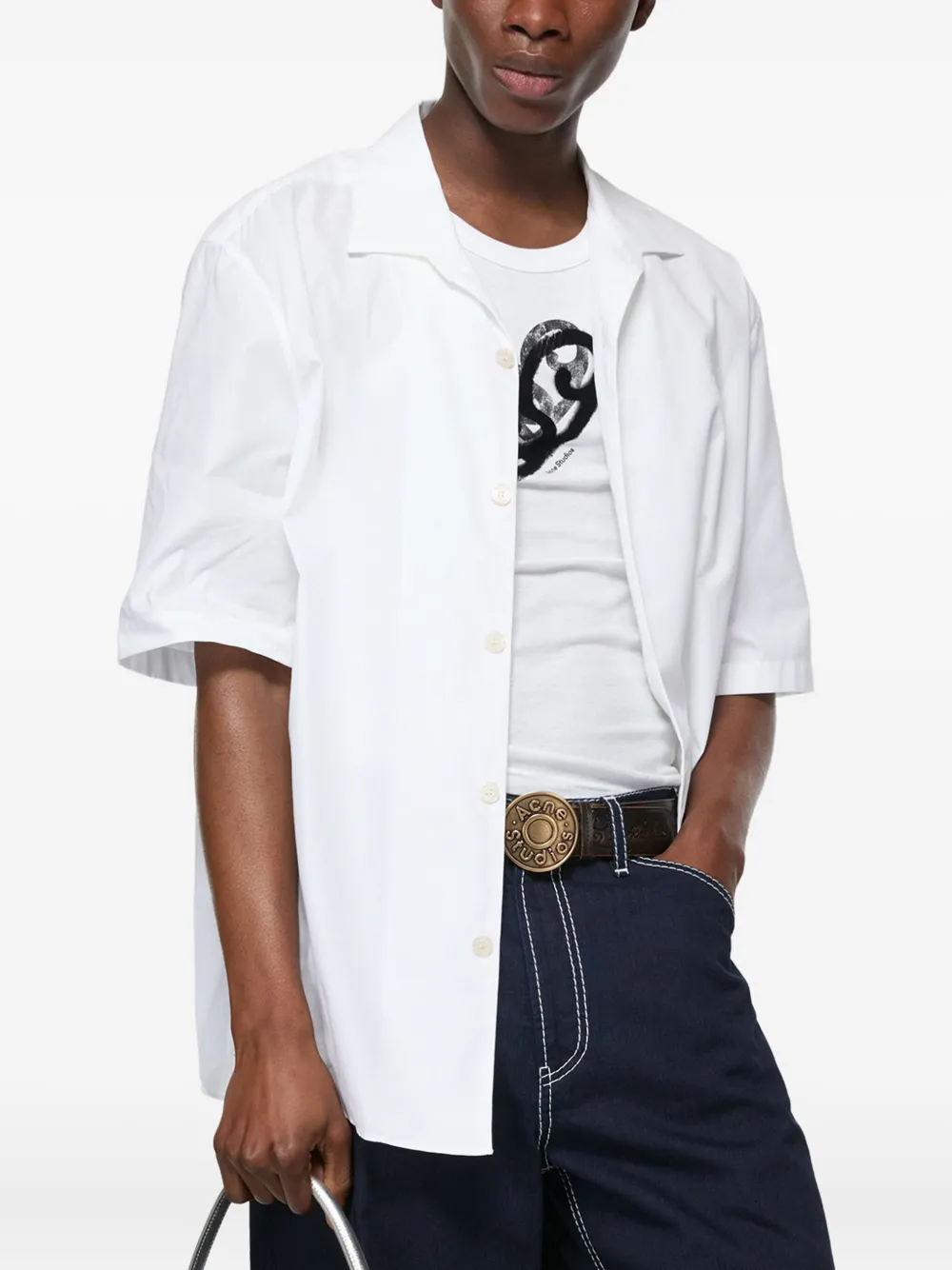 Acne Studios short-sleeve button-up shirt Wit