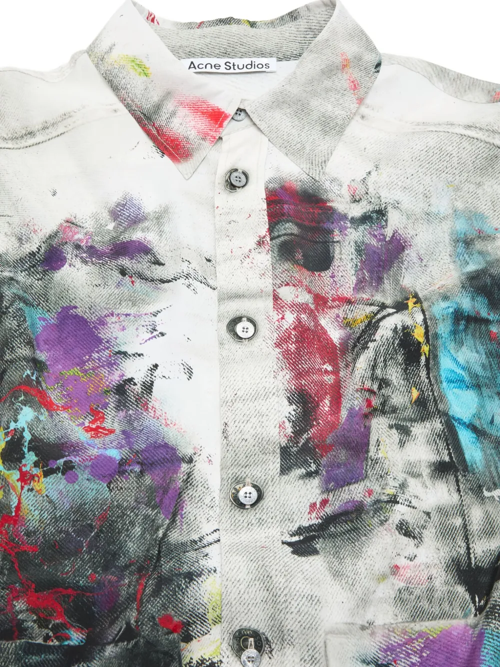Acne Studios Overhemd met verfspetters Wit