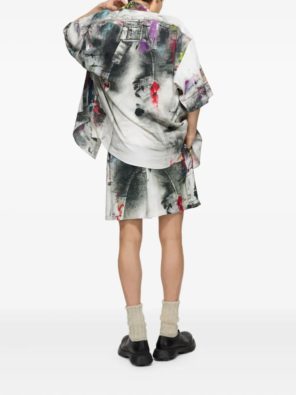 Acne Studios Overhemd met verfspetters Wit