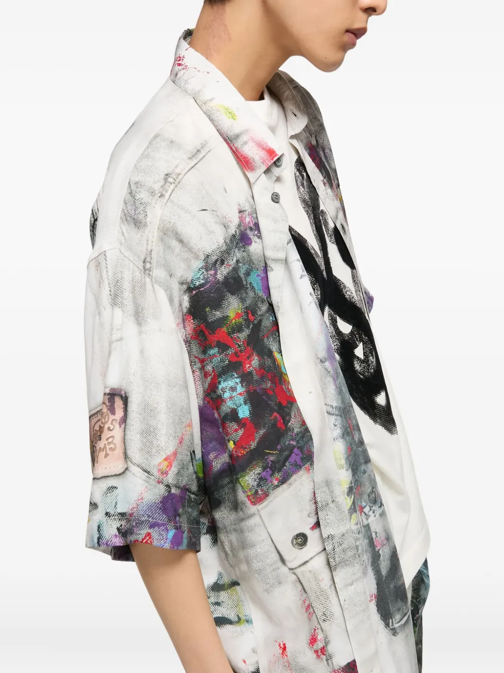 Acne Studios Overhemd met verfspetters Wit