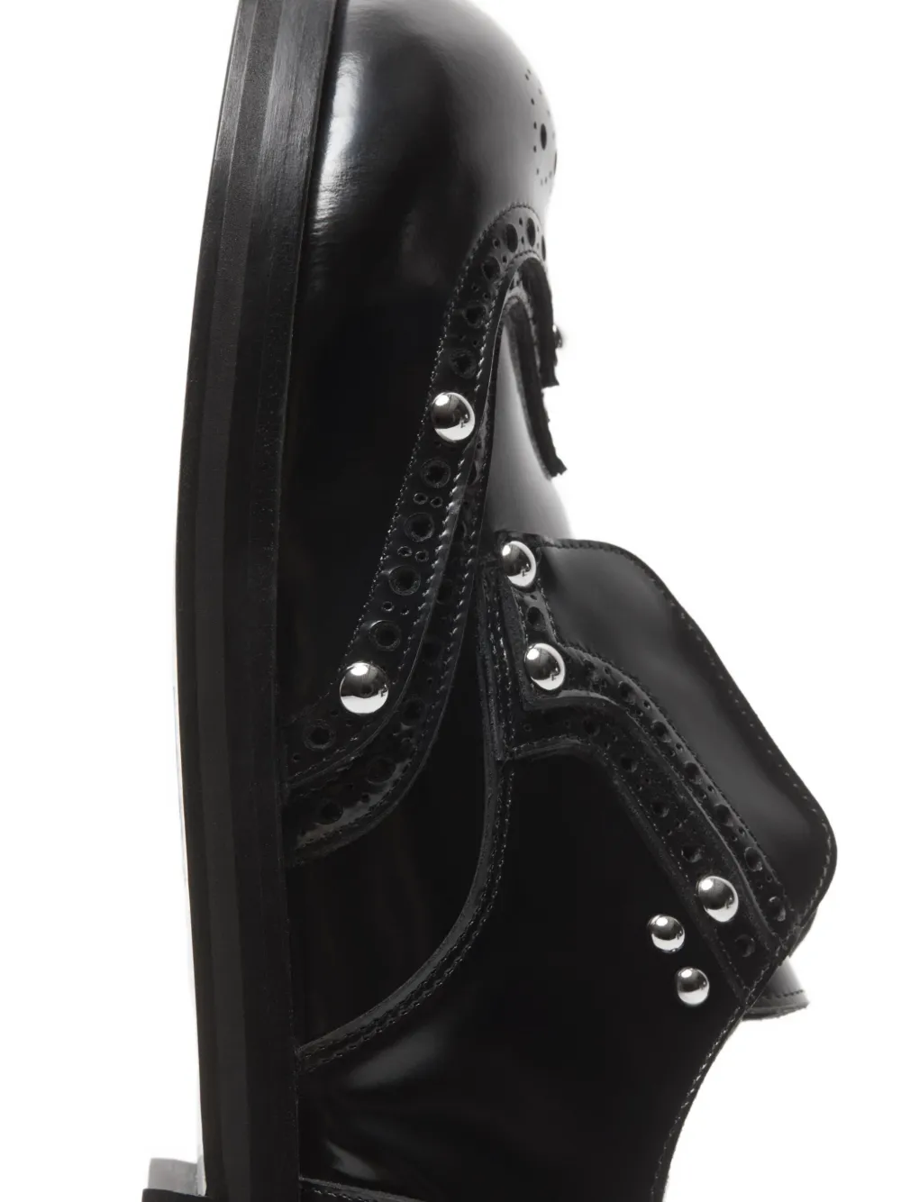 Acne Studios Leren derby schoenen verfraaid met studs Zwart