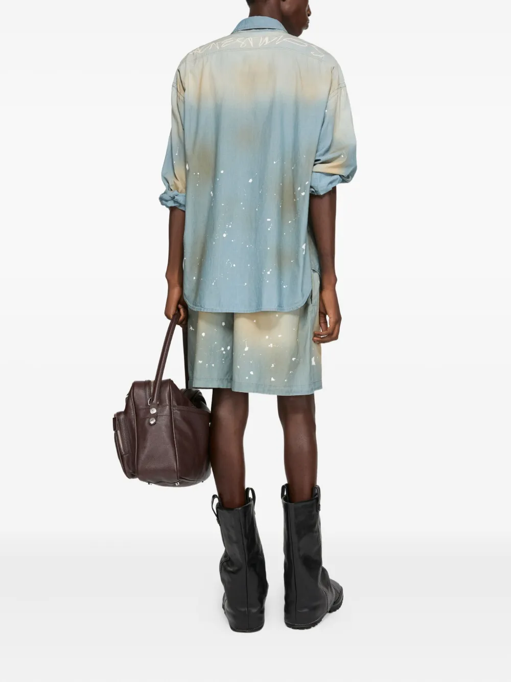 Acne Studios Shorts met logo Blauw