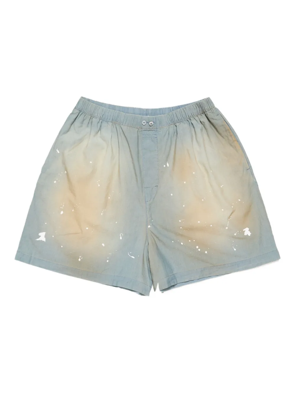 Acne Studios short à logo imprimé | bleu | Image 1
