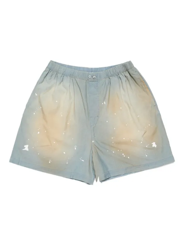 Acne Studios Logo-stamp Shorts in Blue