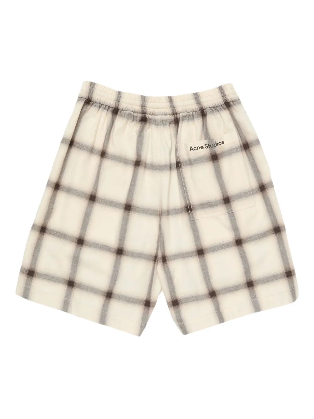 Acne Studios Plaid drawstring-waist Shorts | Neutrals | FARFETCH