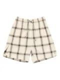 Acne Studios plaid drawstring-waist shorts - Neutrals
