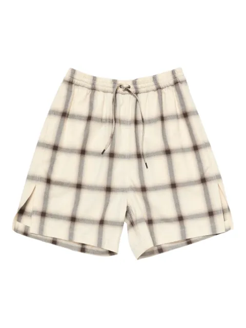 Acne Studios plaid drawstring-waist shorts
