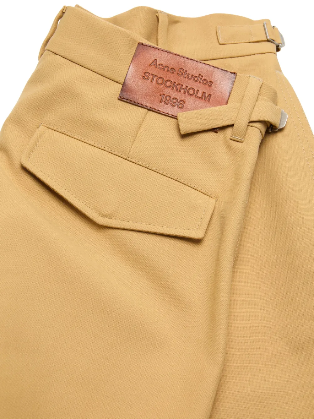 Acne Studios Shorts met logopatch Geel