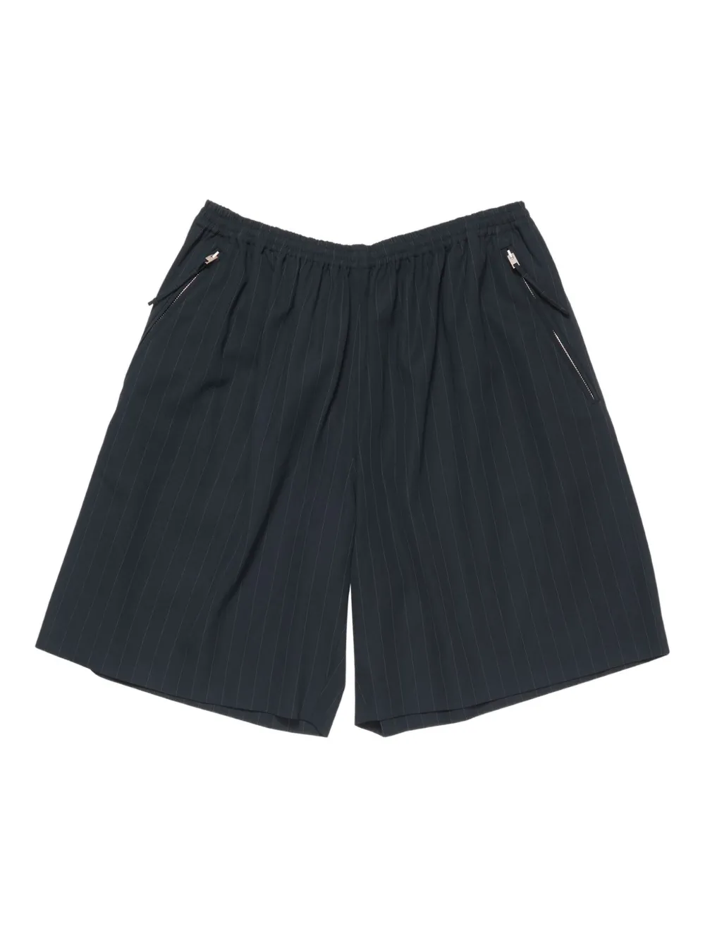 Acne Studios pinstriped drawstring shorts Blauw