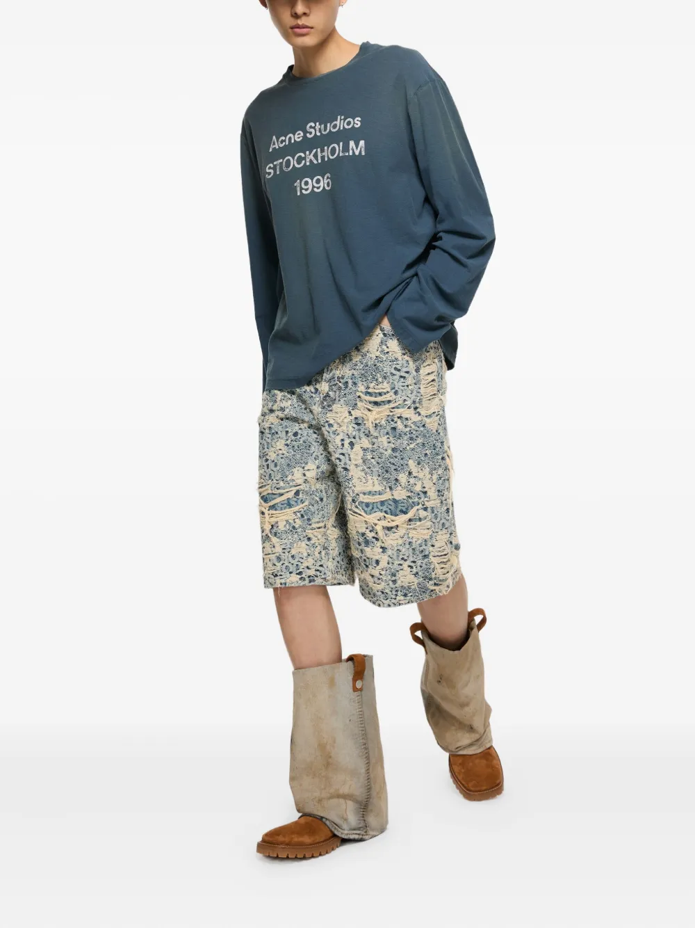 Acne Studios distressed shorts | Denim Shorts | Image 2