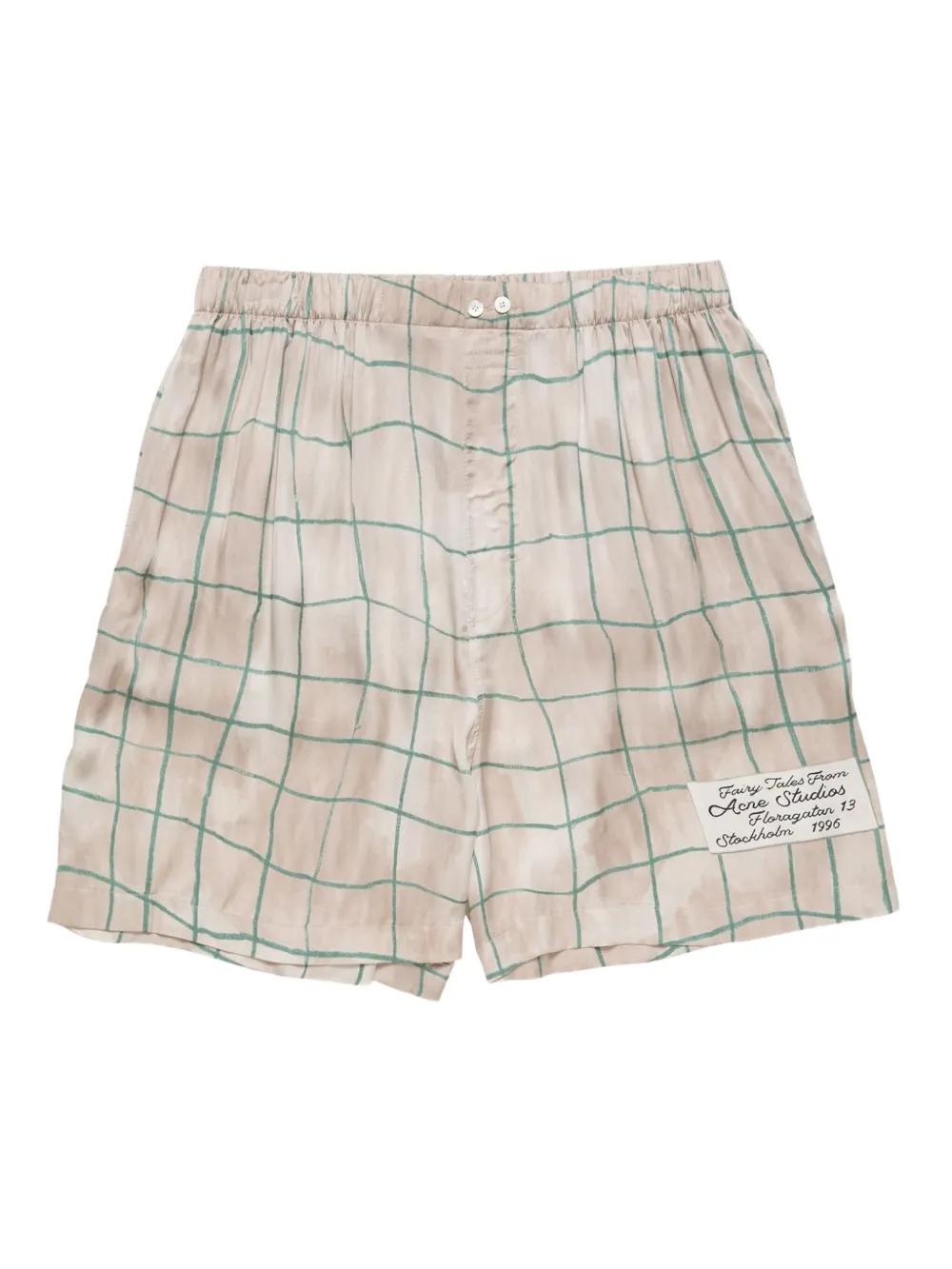 Acne Studios check-pattern shorts | Pink | Image 1