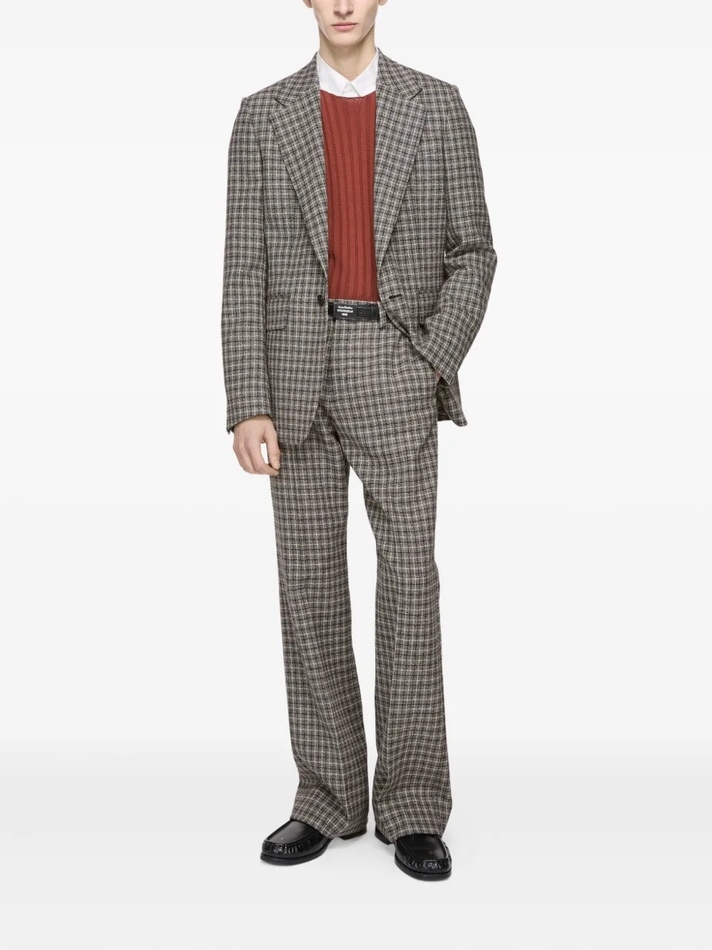 Acne Studios Geruite blazer Bruin