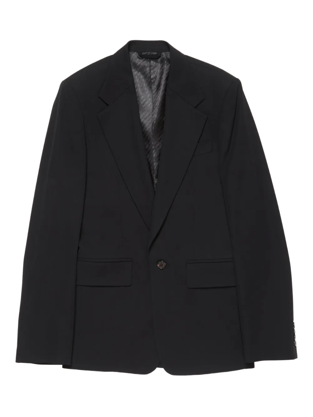 Acne Studios Blazer met enkele rij knopen en knoopdetail Zwart