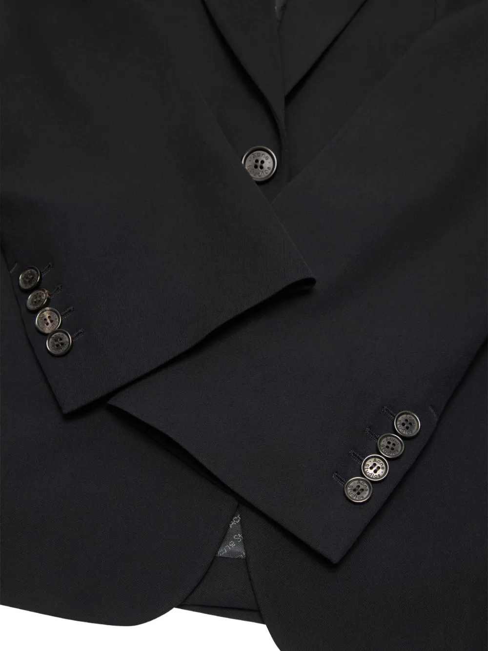 Acne Studios Blazer met enkele rij knopen en knoopdetail Zwart