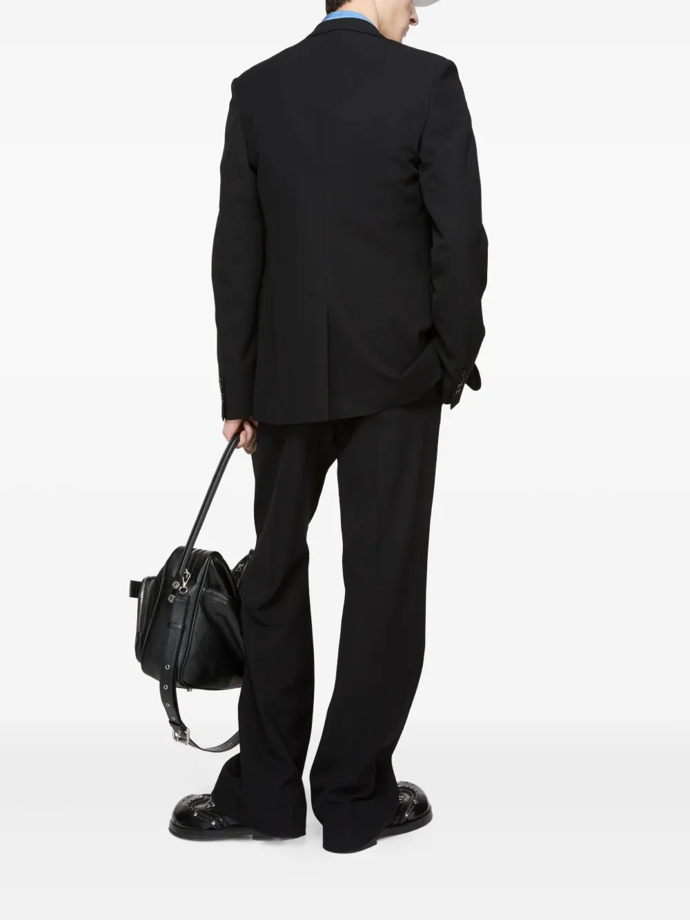 Acne Studios Blazer met enkele rij knopen en knoopdetail Zwart