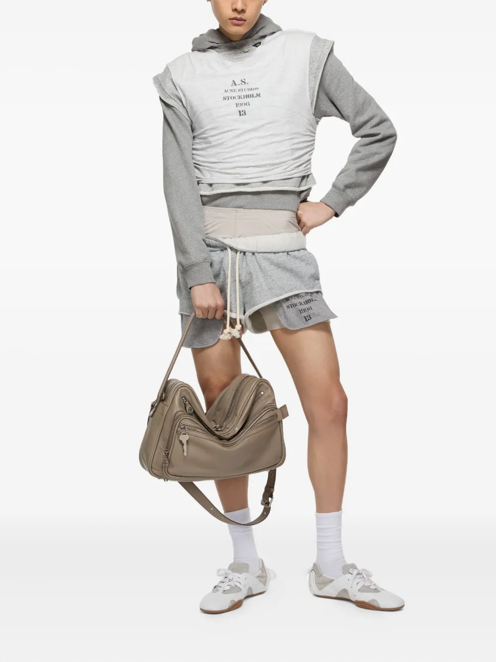 Acne Studios Gelaagde hoodie Grijs