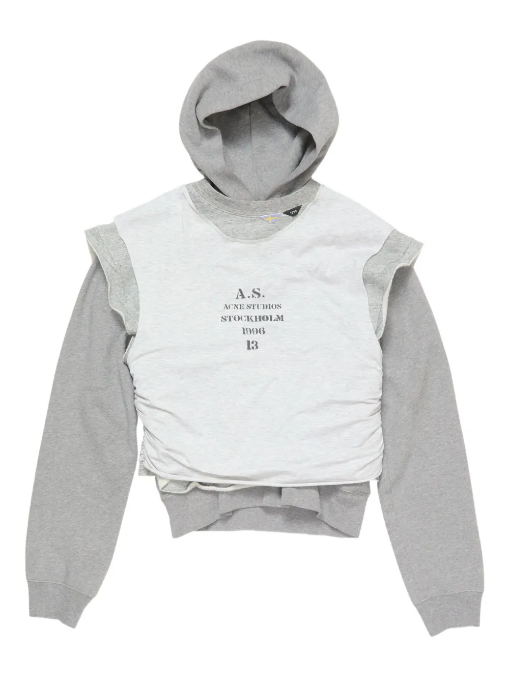 Acne Studios Gelaagde hoodie Grijs