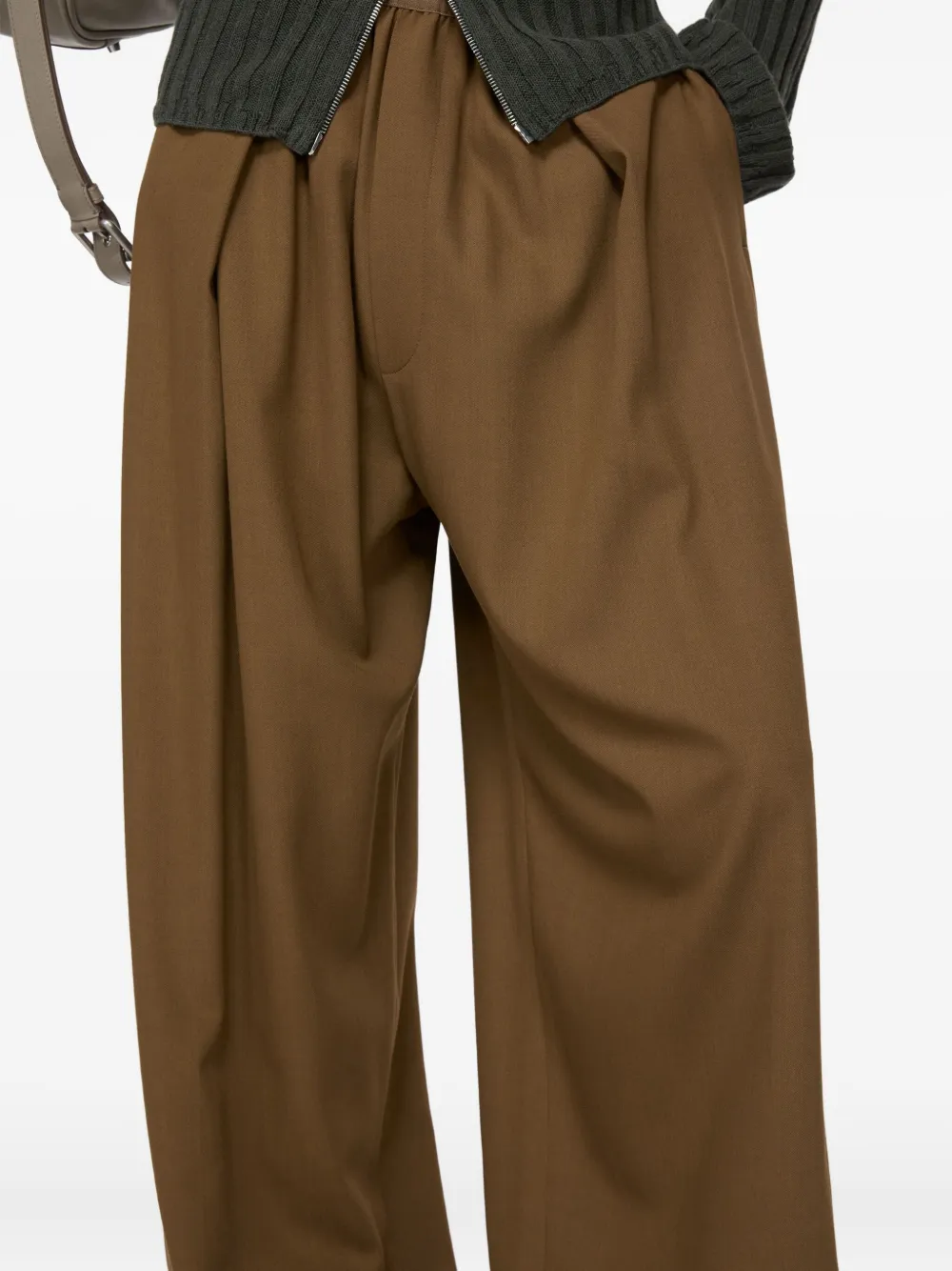 Acne Studios Broek met logoband Bruin