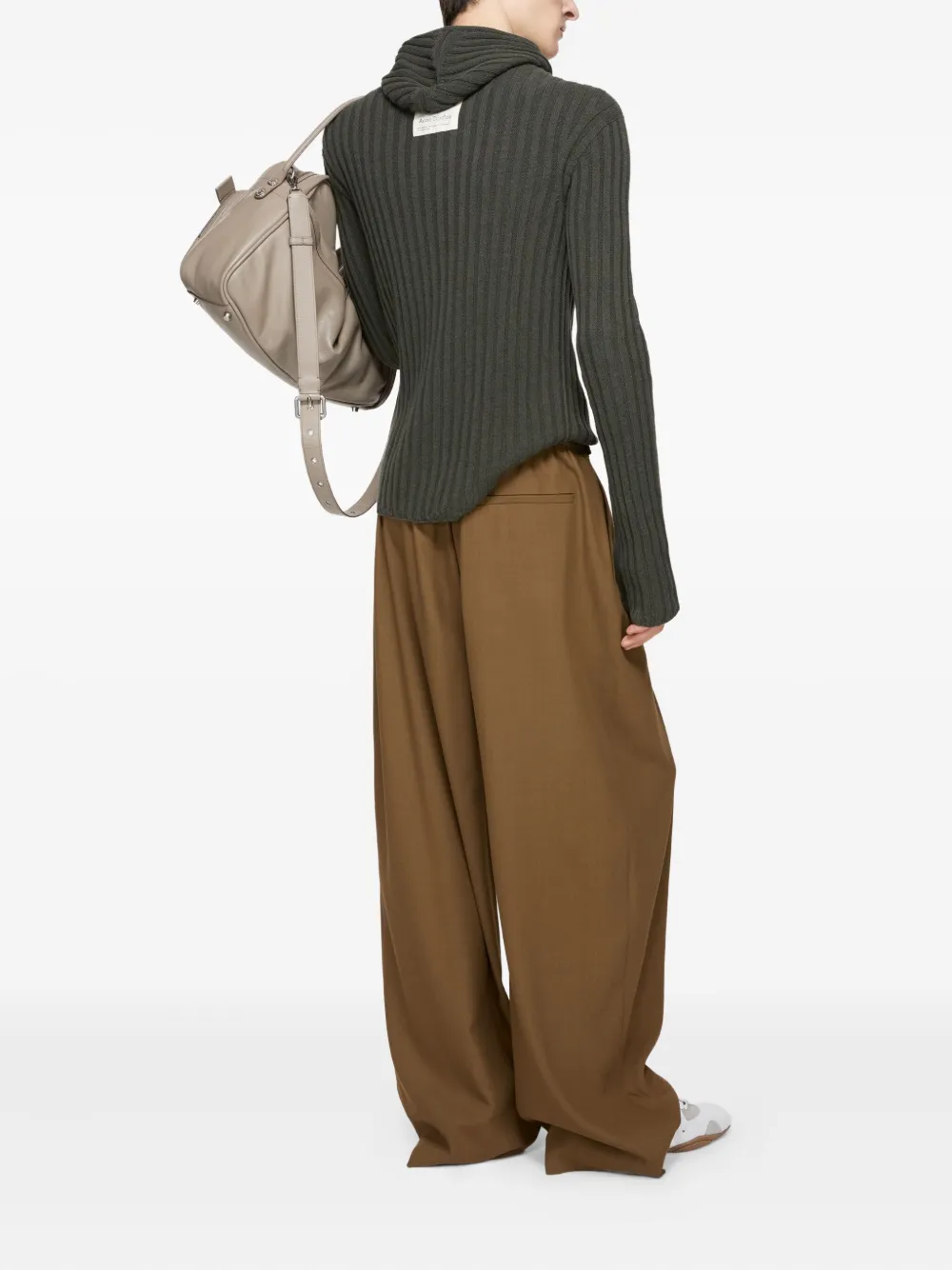 Acne Studios Broek met logoband Bruin